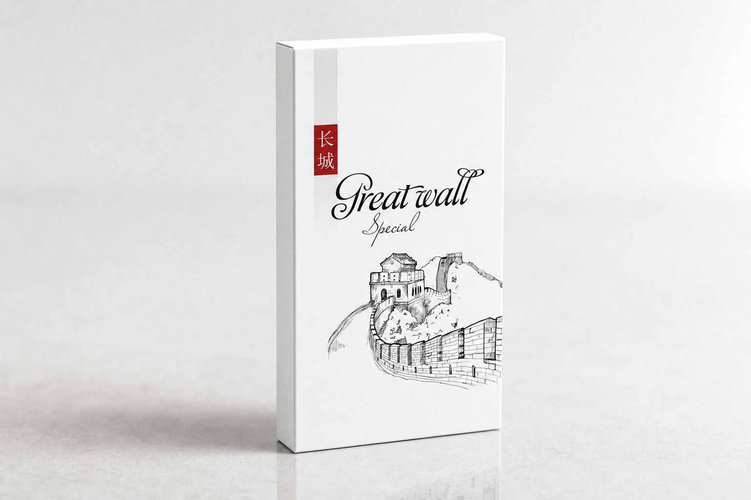 Dòng Great Wall Bao bì dòng Great Wall nền trắng, nét vẽ tường thành
