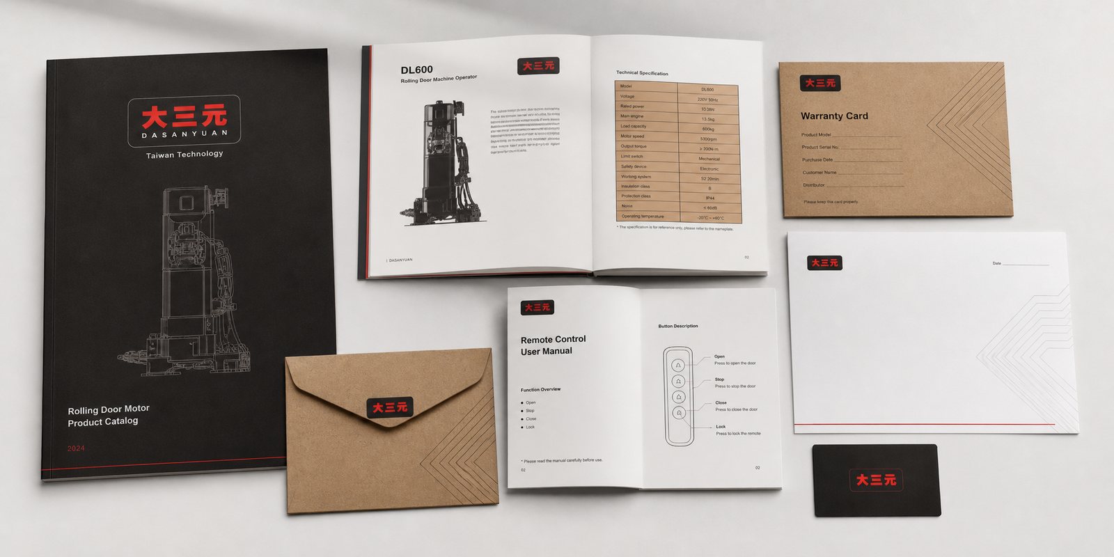 Bộ tài liệu, catalog và biển hiệu đại lý Dasanyuan