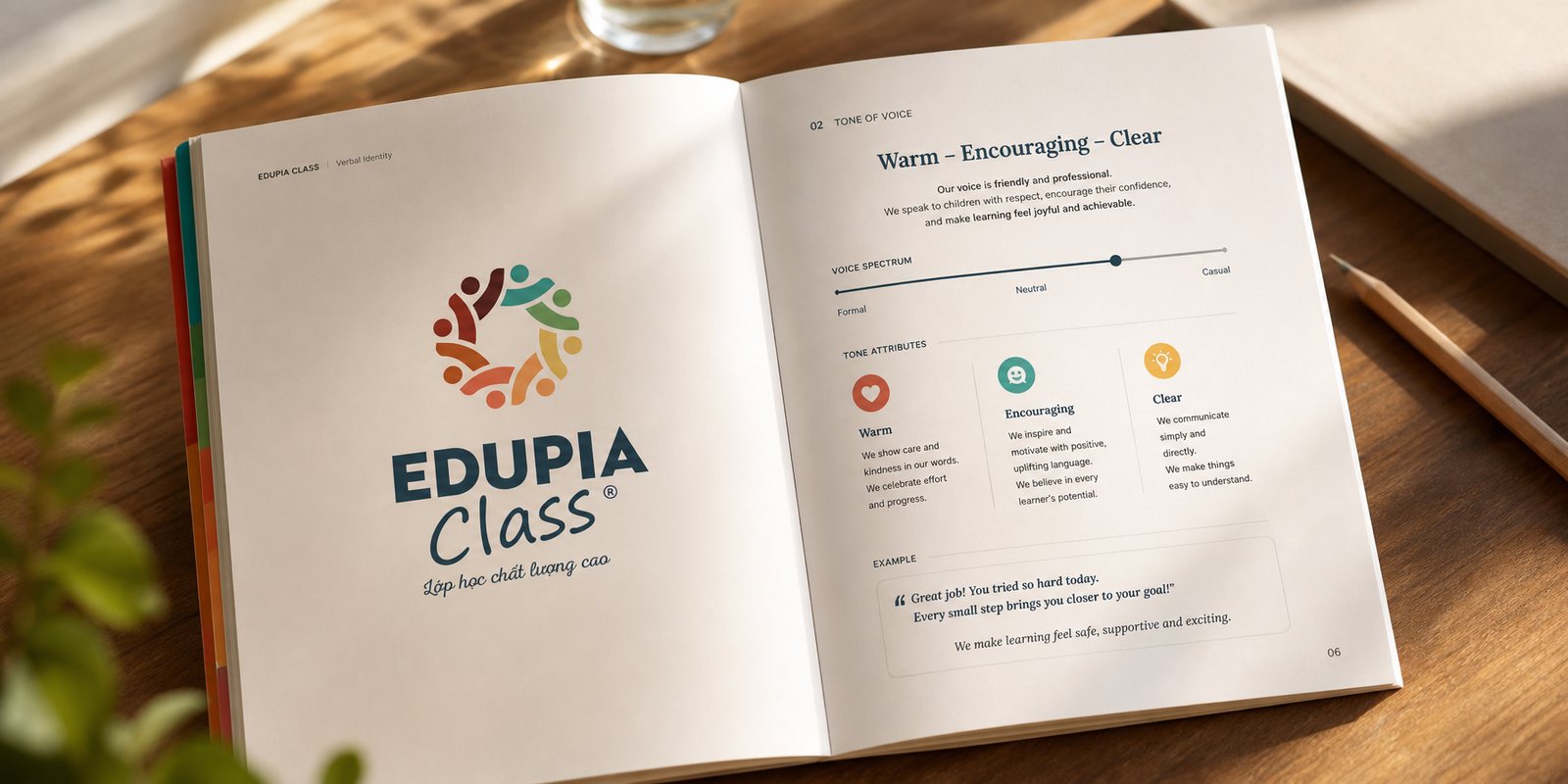 Chiến lược và giọng nói thương hiệu Edupia Class