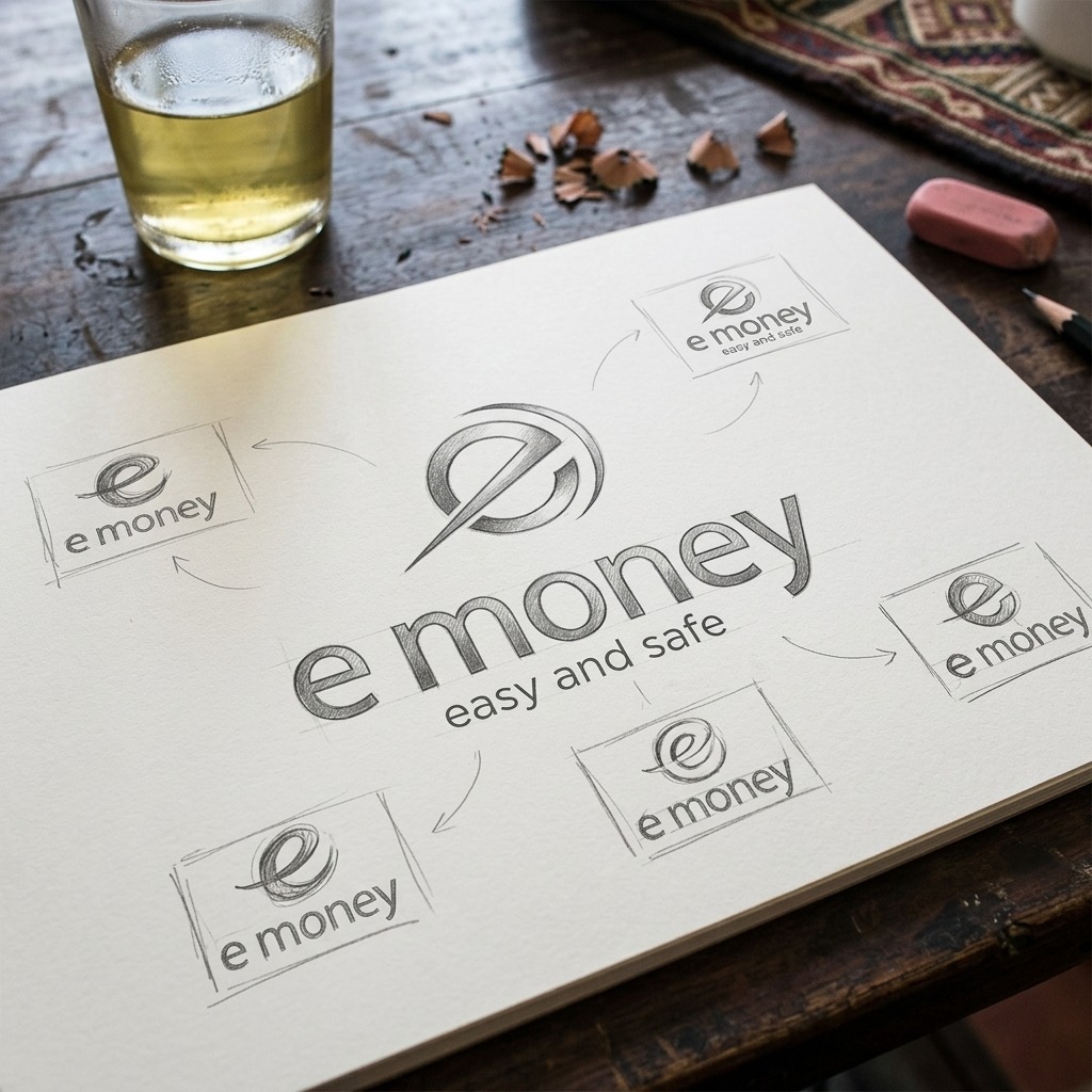 Phác thảo dấu hiệu, chì Bản phác thảo dấu hiệu eMoney bằng chì