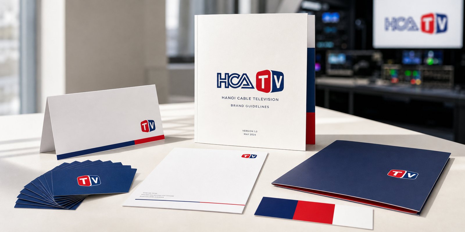 Hệ nhận diện HCATV trong phim trường và trên ấn phẩm