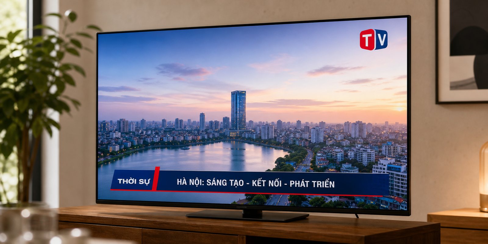 Bộ đồ hoạ lên sóng HCATV: hình hiệu góc và thanh chữ dưới màn hình