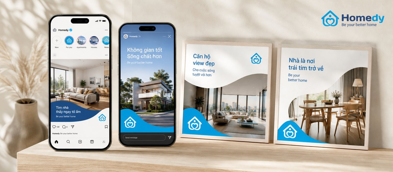 Bộ mẫu truyền thông mạng xã hội Homedy