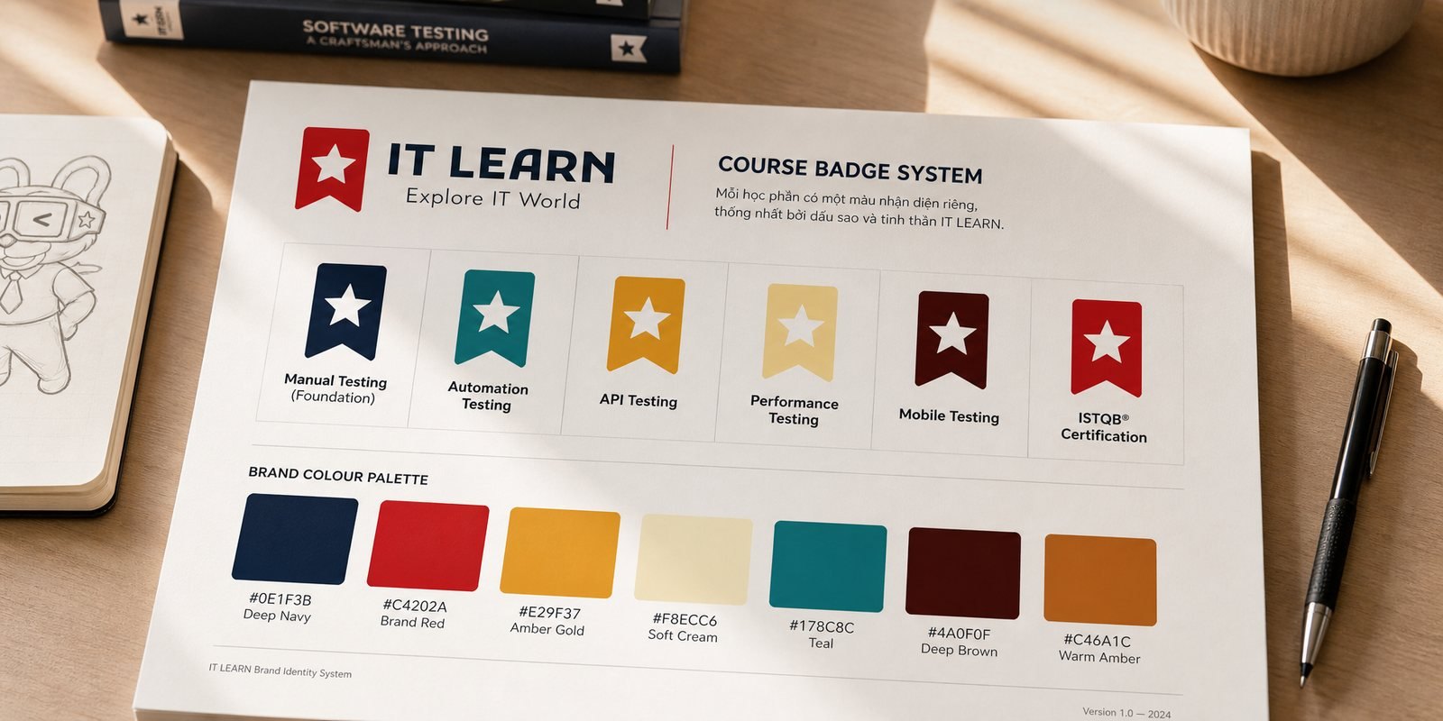Hệ màu nhận diện IT LEARN theo từng khóa học