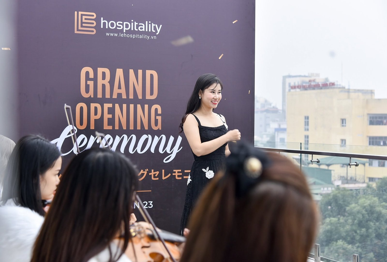 Lễ khai trương Backdrop lễ khai trương song ngữ Việt và Nhật