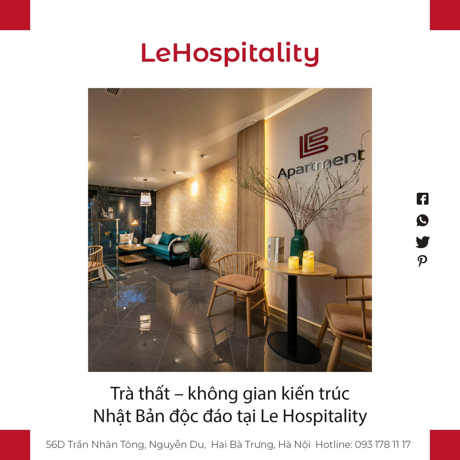Ấn phẩm giới thiệu sảnh đón LE Apartment