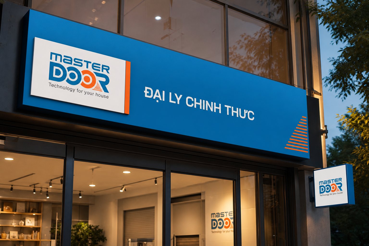 Biển đại lý Thiết kế biển đại lý chính thức MASTER DOOR