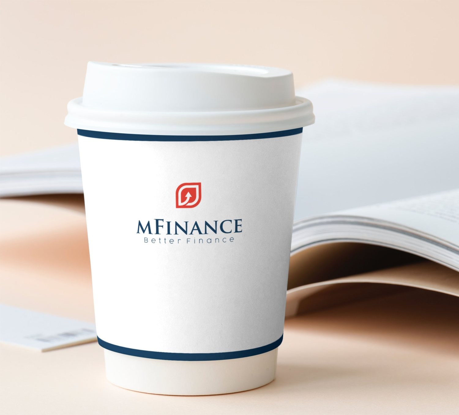 Cốc giấy điểm gặp Cốc giấy MFinance in dấu hiệu